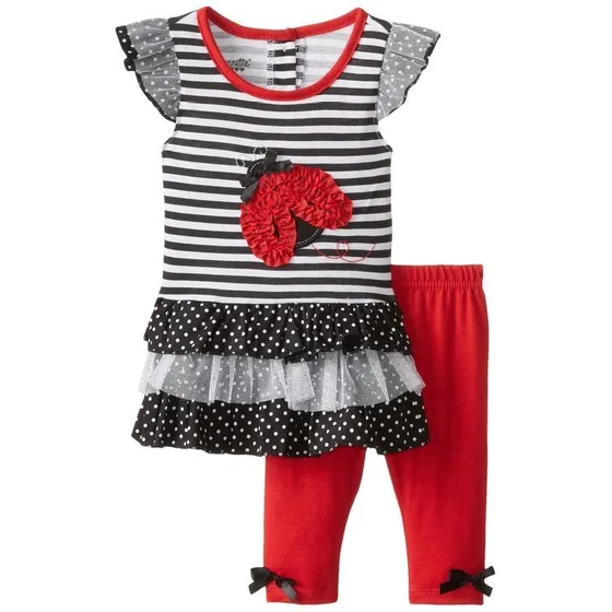 Conjunto De Leggings Con Coquito De Niña Talla 12 Meses
