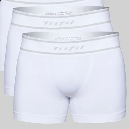 Kit 6 Cuecas Boxer Trifil Am Lisa Preto E Branco Liso Gra