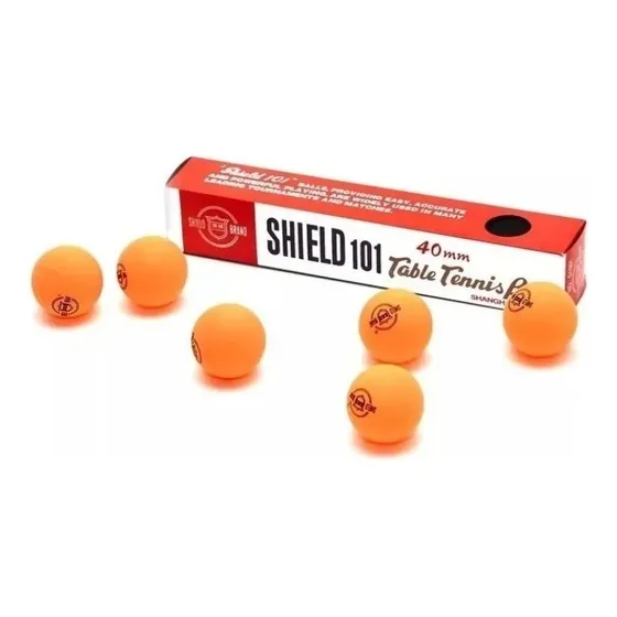 Set X 6pcs Bolas Pelotas Shield 101 Ping-pong 40mm