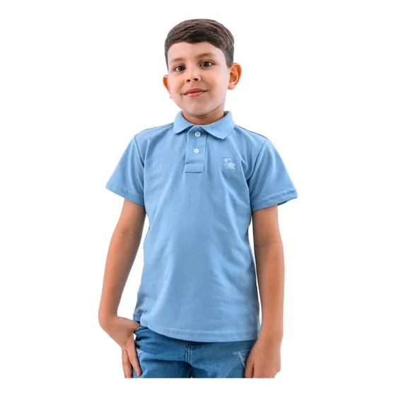Camisa Infantil Polo Piquet Algodão Manga Curta