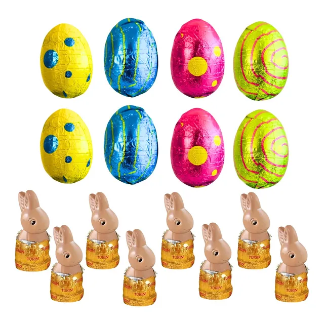 16 Chocolates Pascua Turín Conejitos Y Huevos Easter Eggs