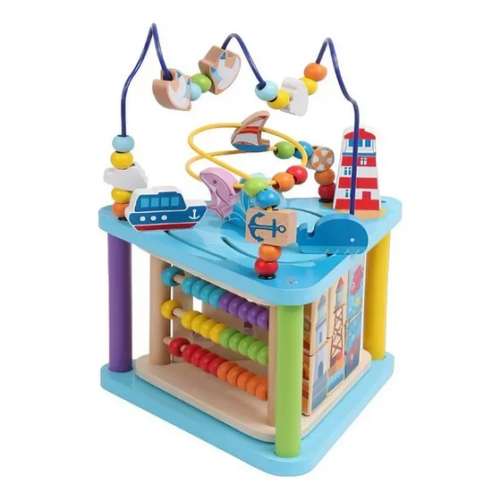 Cubo Laberinto Didactico Montessori Multifuncional Bebes 