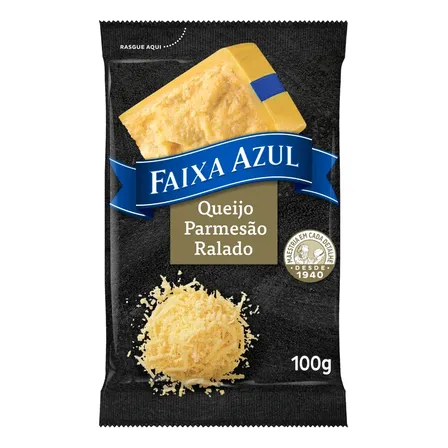 Queijo Parmesão Ralado Faixa Azul Pacote 100g