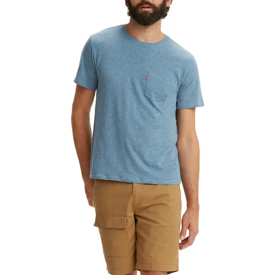 Polo Hombre Ss Classic Pocket Tee Azul Levis 19342-0161