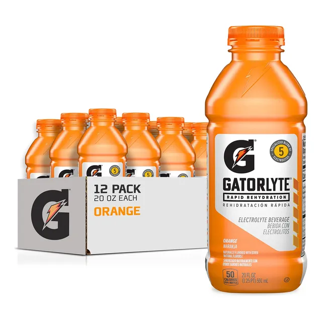 Bebida 6 Pack De Gatorlyte 20oz Sabor Naranja