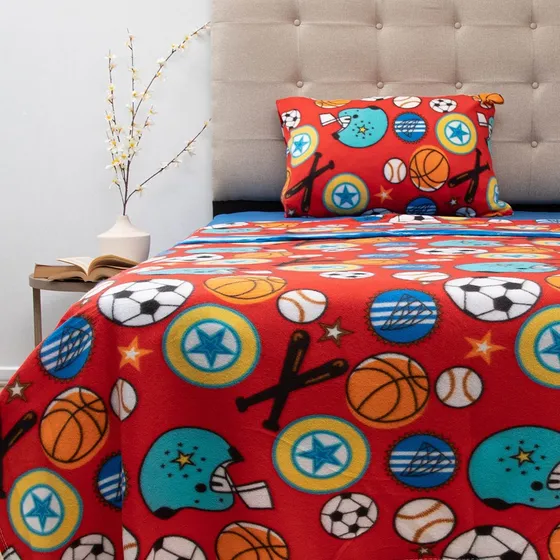 Sabana De Polar Estampadas 1,5 Plazas Niño Doral Kids Color Estampado Diseño De La Tela Deportes