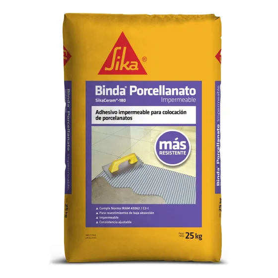Ahesivo Para Porcellanato Impermeable Sikabinda 25 Kg