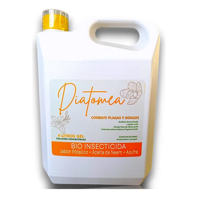 Jabón Potásico Con Aceite De Neem Órganico Y Azufre 4 L