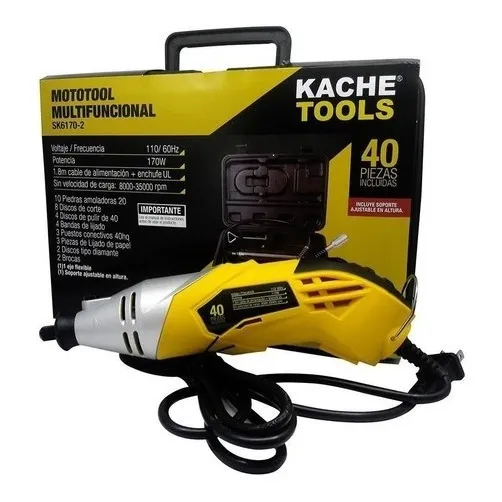 Mototool +guaya+accesorios+maletín Kachetools (40 Piezas)