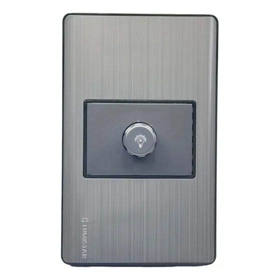 Dimmer Sencillo Para Empotrar Lumistar Linea Elite Plateado