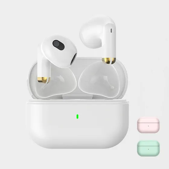 Auricular in-ear gamer inalámbrico Fitpolo Bluepods Mini 1 blanco con luz LED