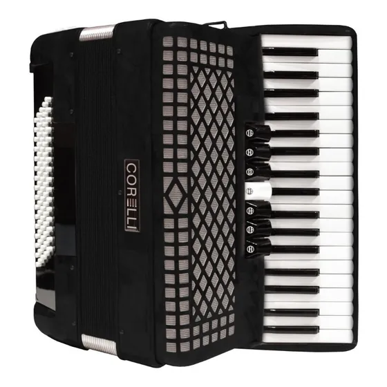 Acordeon Corelli 80 Bajos 37 Teclas Piano Con Funda Cuo