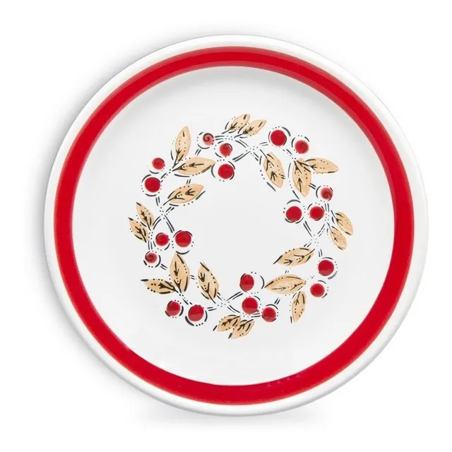 Plato Postre 20cm Ceramica Dulce Samba Santa Anita X6