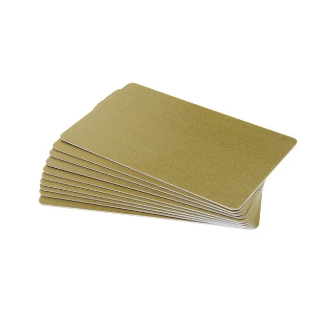Tarjetas Pvc Doradas Pack X100 Para Imprimir Credenciales