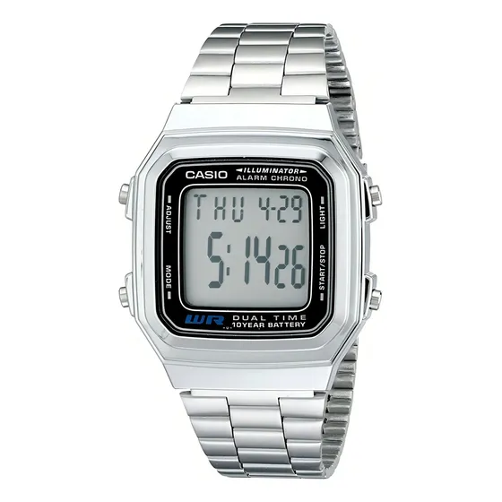 Reloj Metalico Casio Retro A-178wa-1a Relojesymas Color de la correa Plateado WA-1A Color del bisel Acero