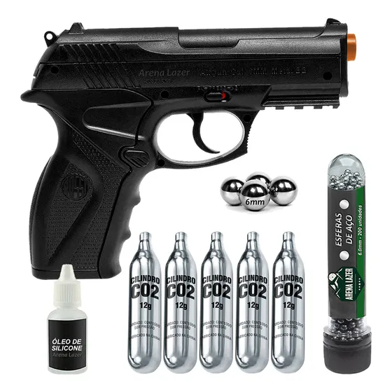 Pistola Airsoft Gas Co2 C11 6mm Bbs Aço Custo Beneficio