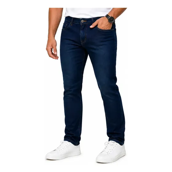 Calça Jeans Masculina Basica Tradicional Premium Lycra