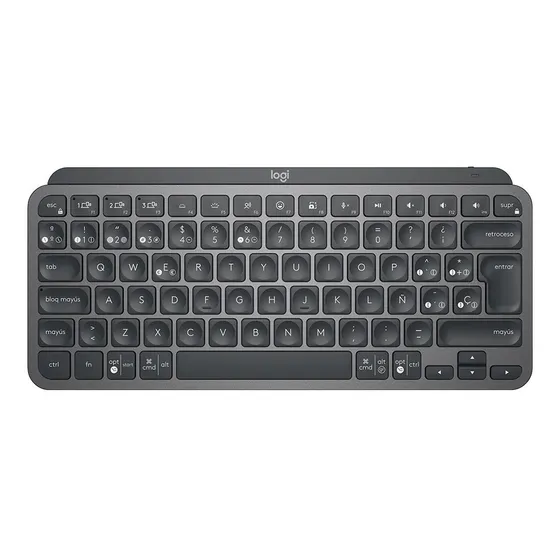Teclado Logitech Mx Keys Mini Bluetooth Receptor Usb Grafito