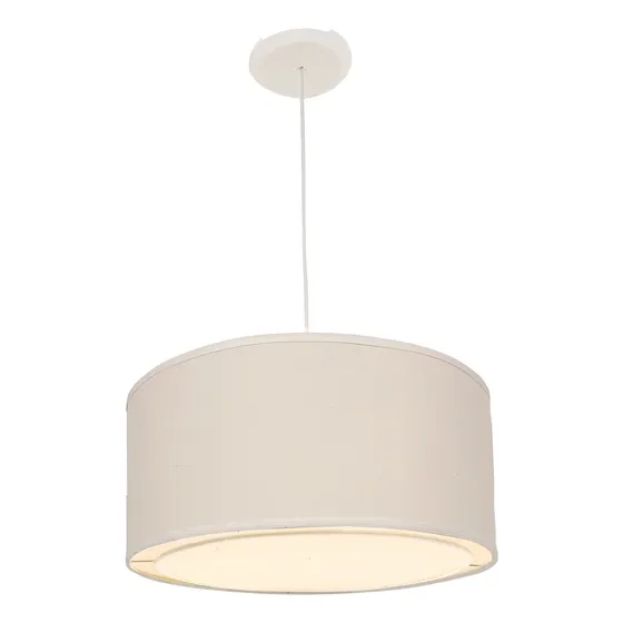 Colgante Pantalla Crudo C/bies D35x20cm Con Difusor- 1 Luz