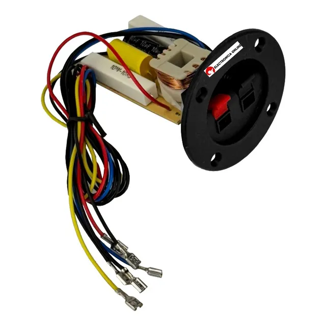 Crossover 3 Vias 8ohms Con Conector Borne Integrado Y Cables