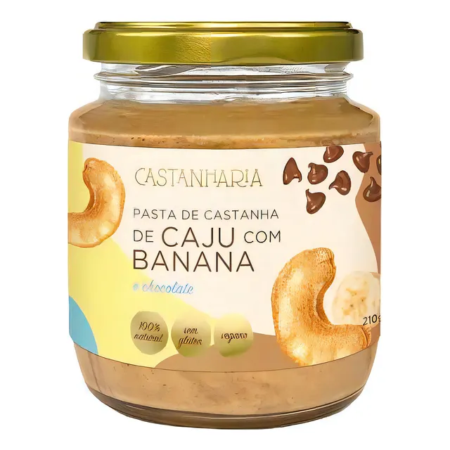 Kit 2x: Pasta De Castanha/banana/chocolate Castanharia 210g