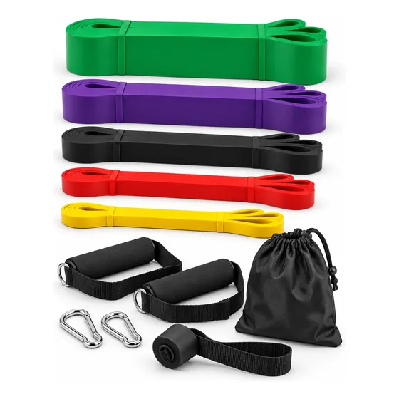 Set 5 Bandas Elasticas Resistencia Gym Entrenamiento Fitness