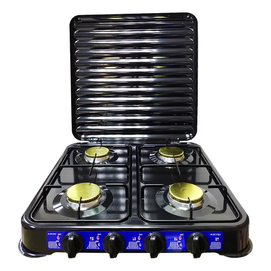 Cocina A Gas Lotus De 4 Hornillas Con Tapa Modelo Jk004