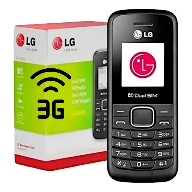 LG B220 Dual Sim Celular Simples Preto 3g 2 Chip Rádio Fm