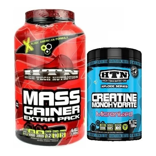 Mass Gainer 3 Kg + Creatina 500 G Htn Combo Ganador De Peso