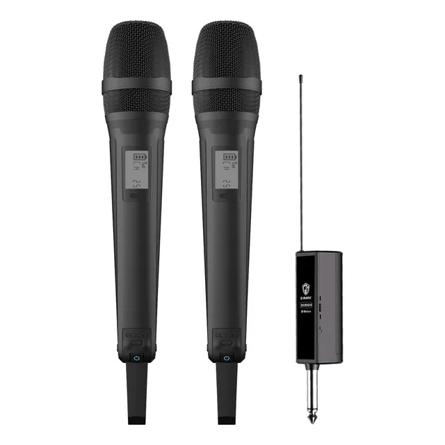 G-mark Skm9000 Micrófono De Metal Uhf Profesional De 2 Canal