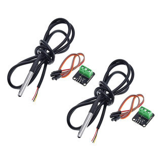 Kit 2 Sensores De Temperatura Ds18b20 Sumergible + Adaptador Kit 2 Sensores De Temperatura Ds18b20 Sumergible + Adaptador