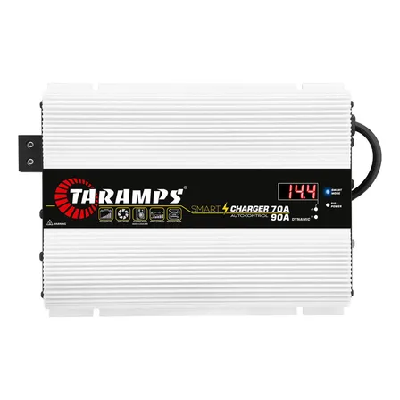 Fonte Automotiva 70a 90a Taramps Smart Charger Bivolt 70 Amperes Carregador Bateria Caixa Bob Som Automotivo