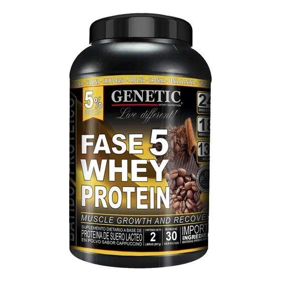 F5 Whey Proteína Genetic Súper Crecimiento Muscular Definido