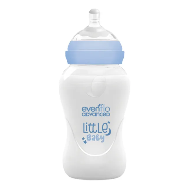 Biberón Evenflo Advanced 9 Oz/ 270 Ml 3m+ Con Mamila Suave Color Azul
