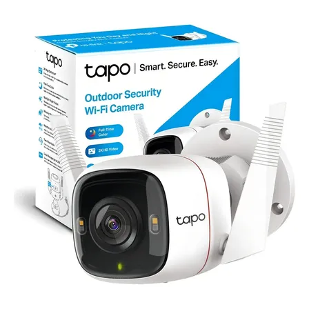 Tp-link Tapo C320ws Câmera De Segurança Wifi 2k Qhd Colorida Ip66 Branco