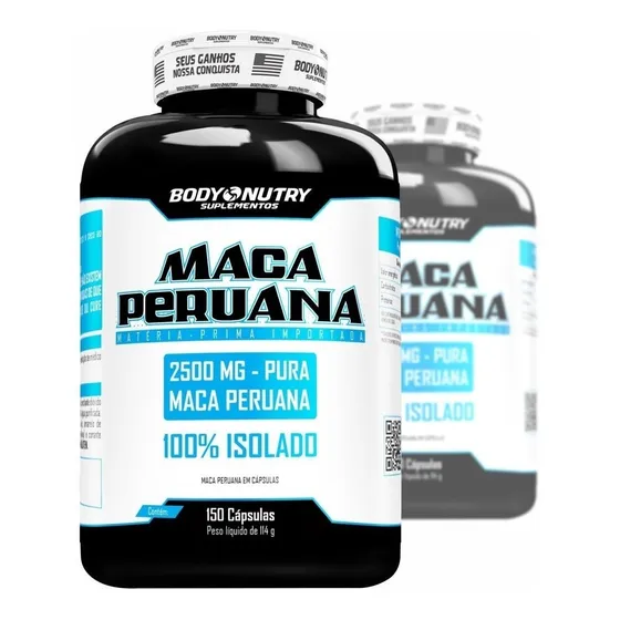 Suplemento em cápsula Body Nutry Suplementos  Maca Peruana carboidratos em pote de 114g 150 pacote x 2 u