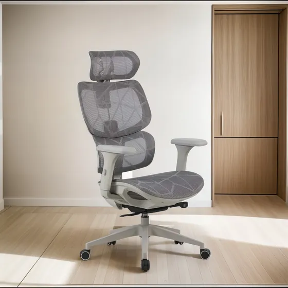 Cadeira Ergonômica Elements Siggy-cinza, Mesh, Ajustável Cor
