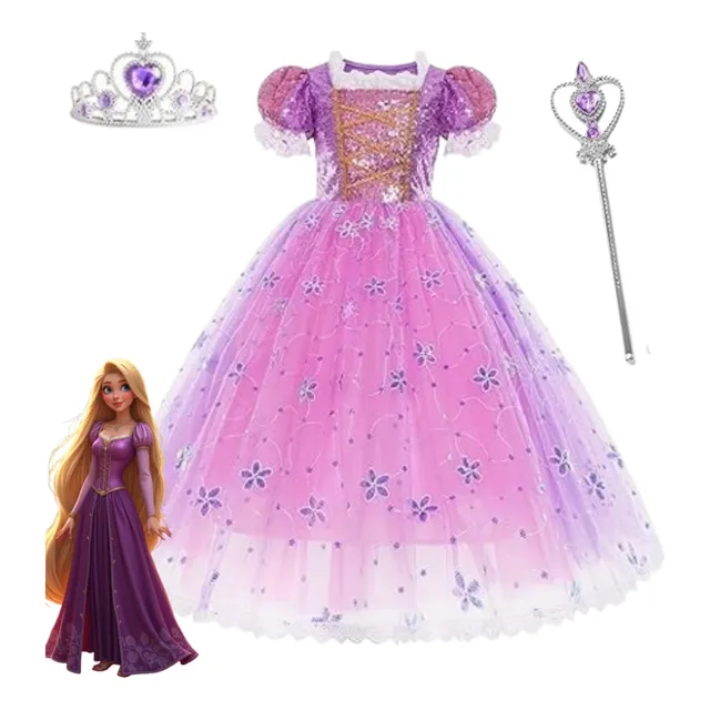 Disfraz Princesa Rapunzel Para Niñas Importado