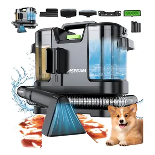 Aspiradora Inyección Succión 3.1l 20kpa Tapicería Alfombra Negro