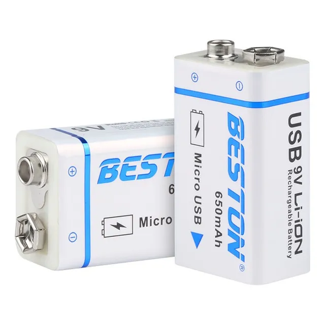Batería 9v 650mah Recargable Micro Usb Somos Tienda Física