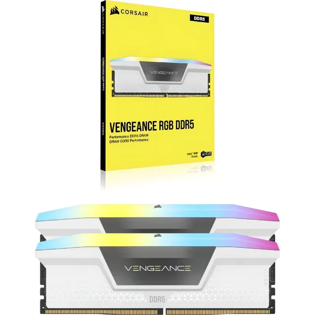 Memoria Corsair 64gb (2x32) Ddr5 6400mhz Vengeance Rgb White