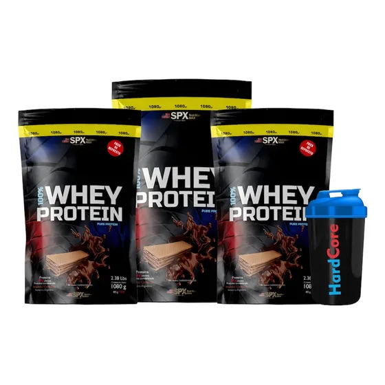 Whey Protein X 3 Kg Spx New York City + Vaso Shaker 