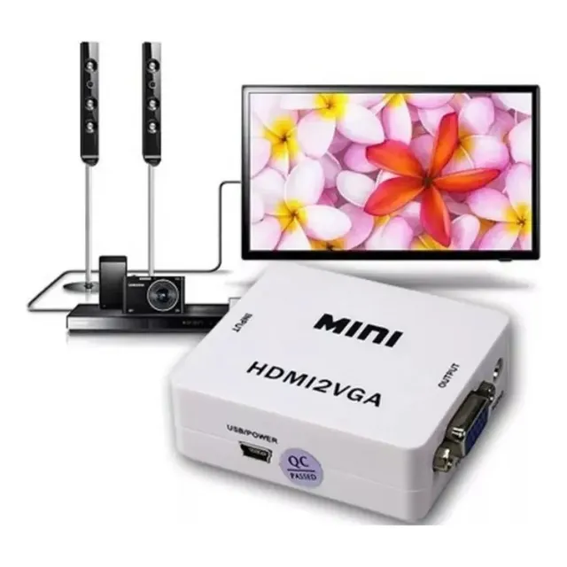 Conversor Adaptador Hdmi Para Vga Ps3 Ps4 Xbox Pc Chromecast