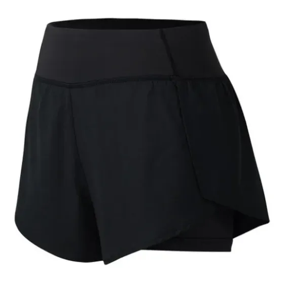 Pantalón Corto De Running Para Mujer 2 En 1 Con Bolsillo 
