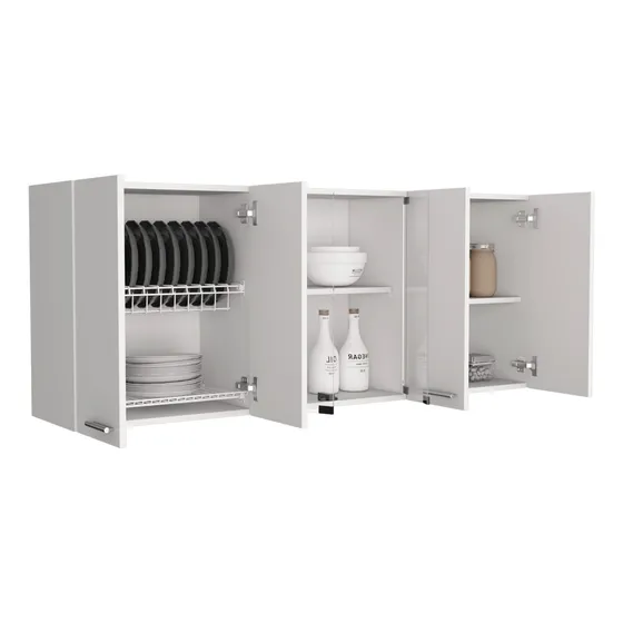 Gabinete Superior 150 Vidrio 60x150x31 Rta Blanco