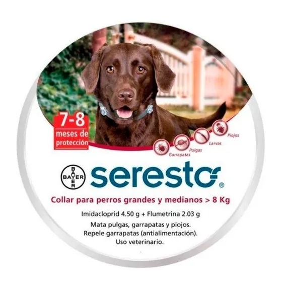 Collar Seresto 8 Kg A Mas Original Antipulgas Antigarrapatas