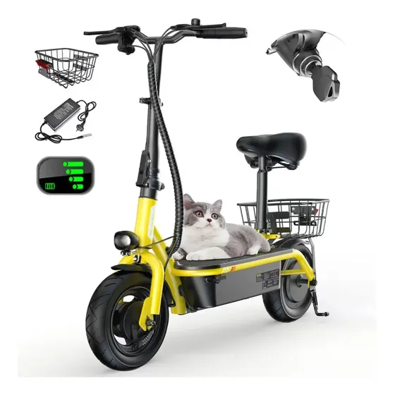 Scooter Eléctrico Plegable Patin electrico asiento Iscooter F2 Amarillo 500W Motor 32km/h-velocidad 30km-autonomía Max Batería 8Ah Con Cesta Asiento Scooter Eléctrico adults Scooter Eléctrico Plegable Patin electrico asiento Iscooter F2 Amarillo 500W Motor 32km/h-velocidad 30km-autonomía Max Batería 8Ah Con Cesta Asiento Scooter Eléctrico adults