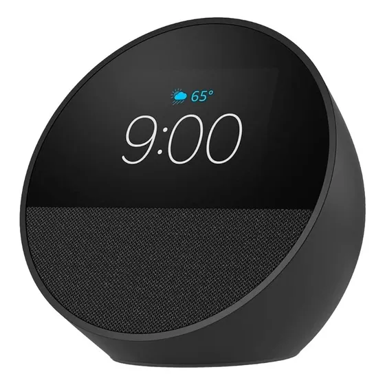 Amazon Echo Spot (2024) Smart Alarm Clock/vibrant A Black
