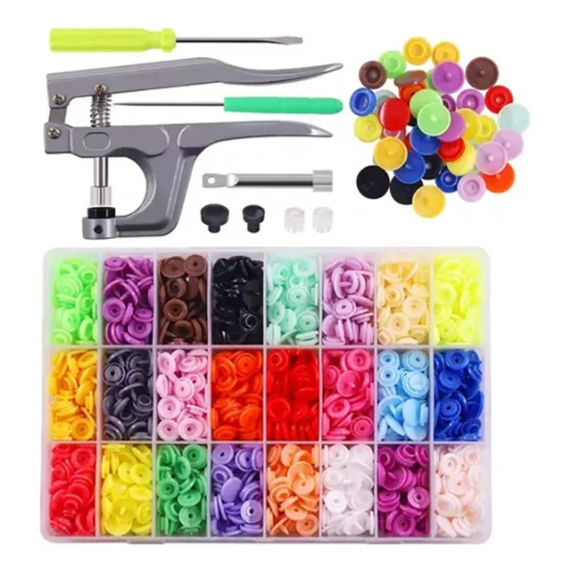 Kit 360pcs T5 Snaps Plastico Alicates Buttons Presion