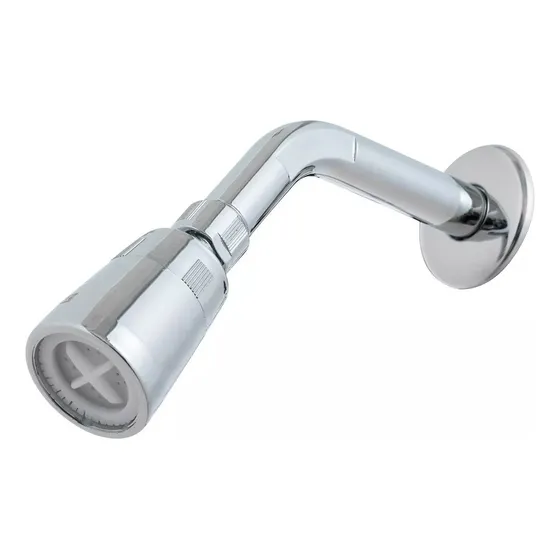Brazo Ducha Cromada Plástico Al Muro Con Difusor Taumm Acabado Brillante Color Plateado